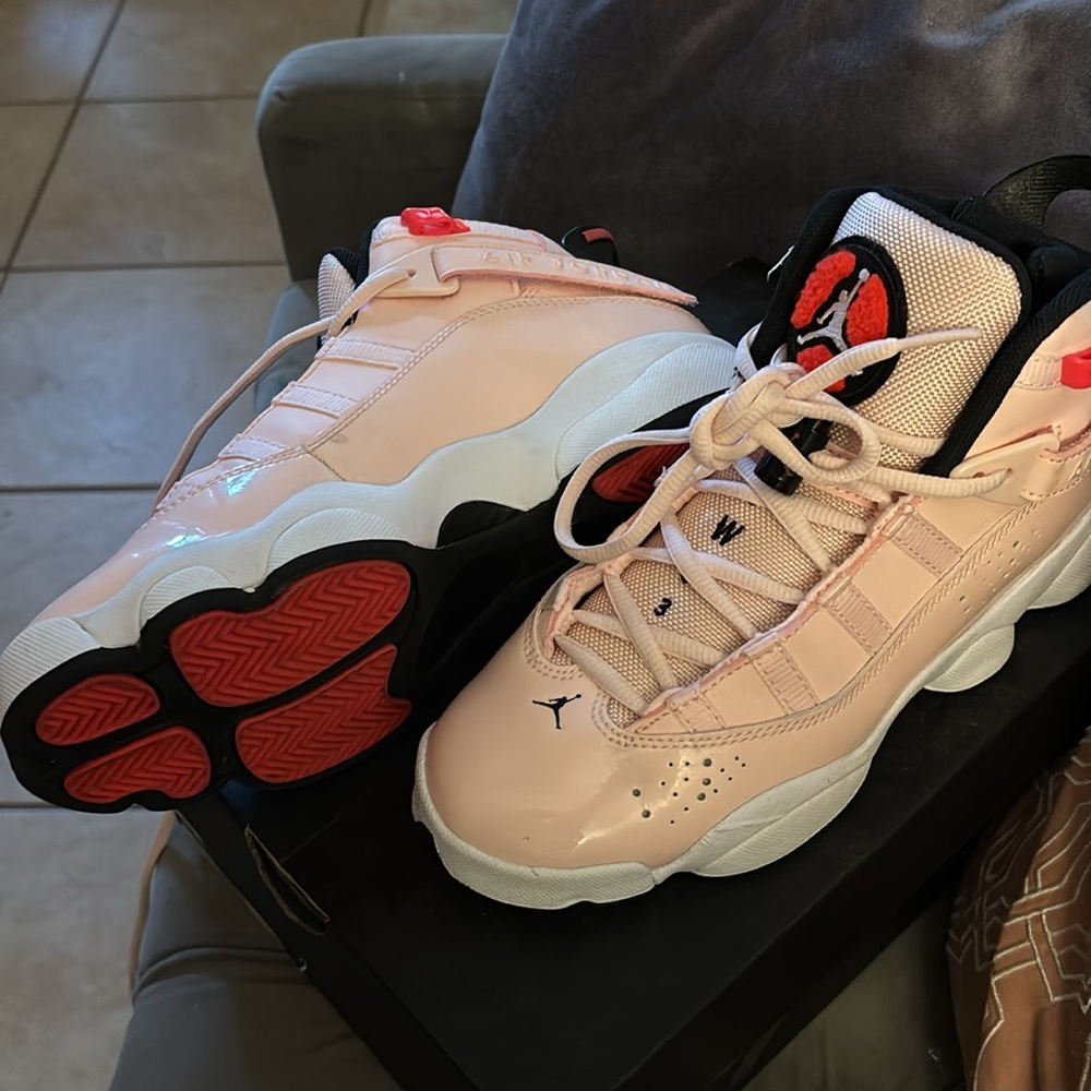Jordan 6 Rings Big Kids Pink Sneakers